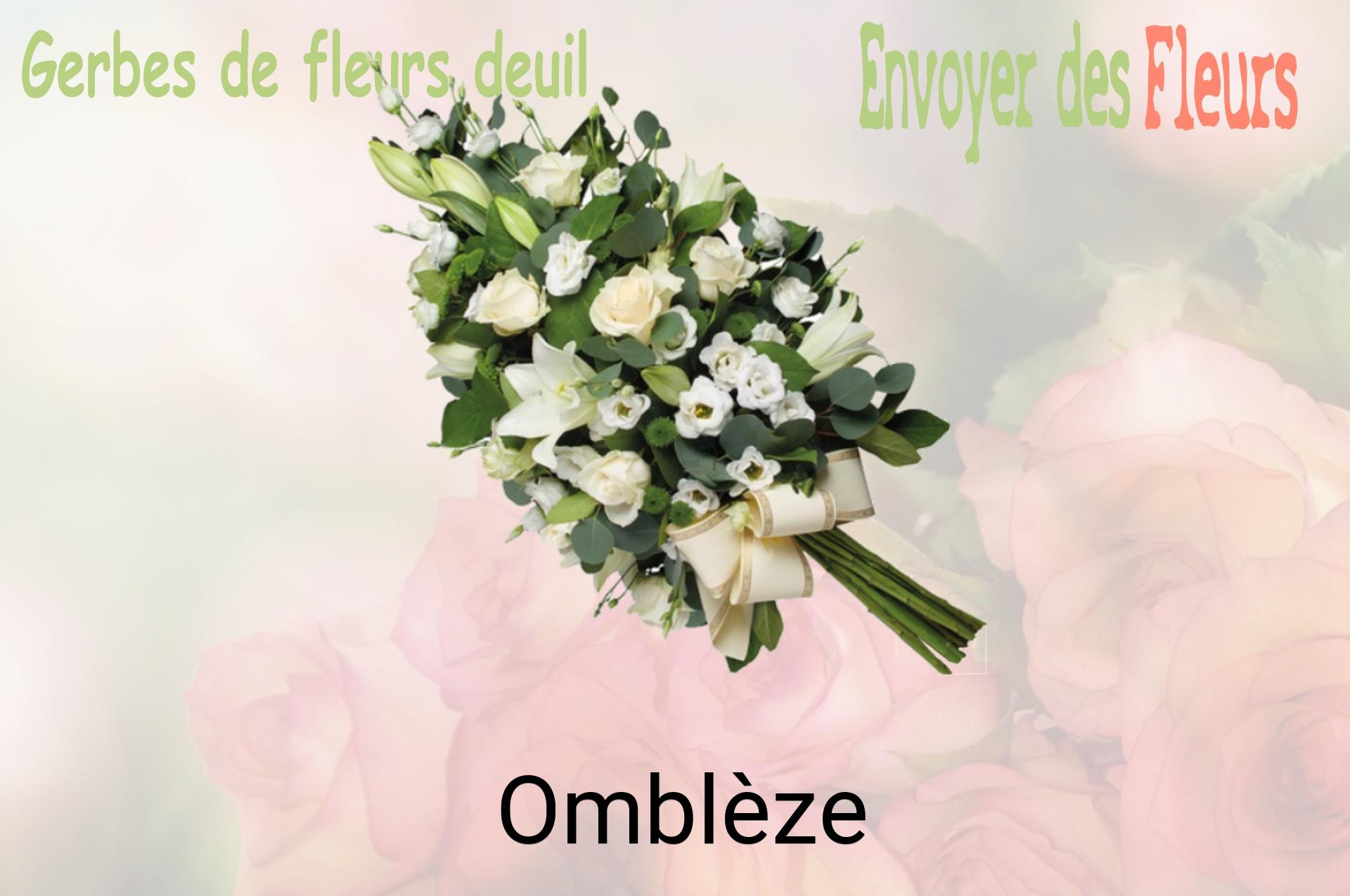 Gerbe de fleurs de deuil livrée à Omblèze